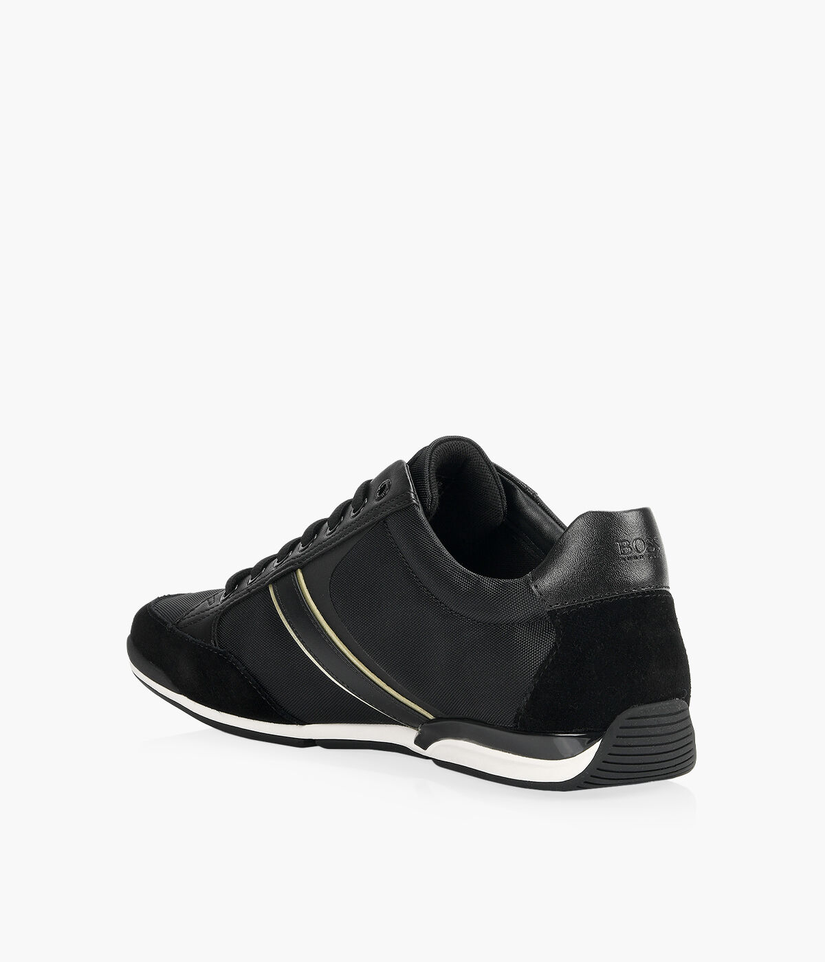 BOSS SATURN LOWP MX Black Fabric Browns Shoes