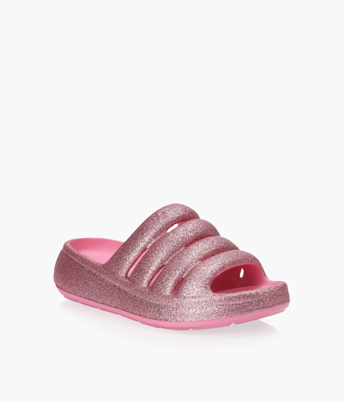 Pink slides glitter best sale