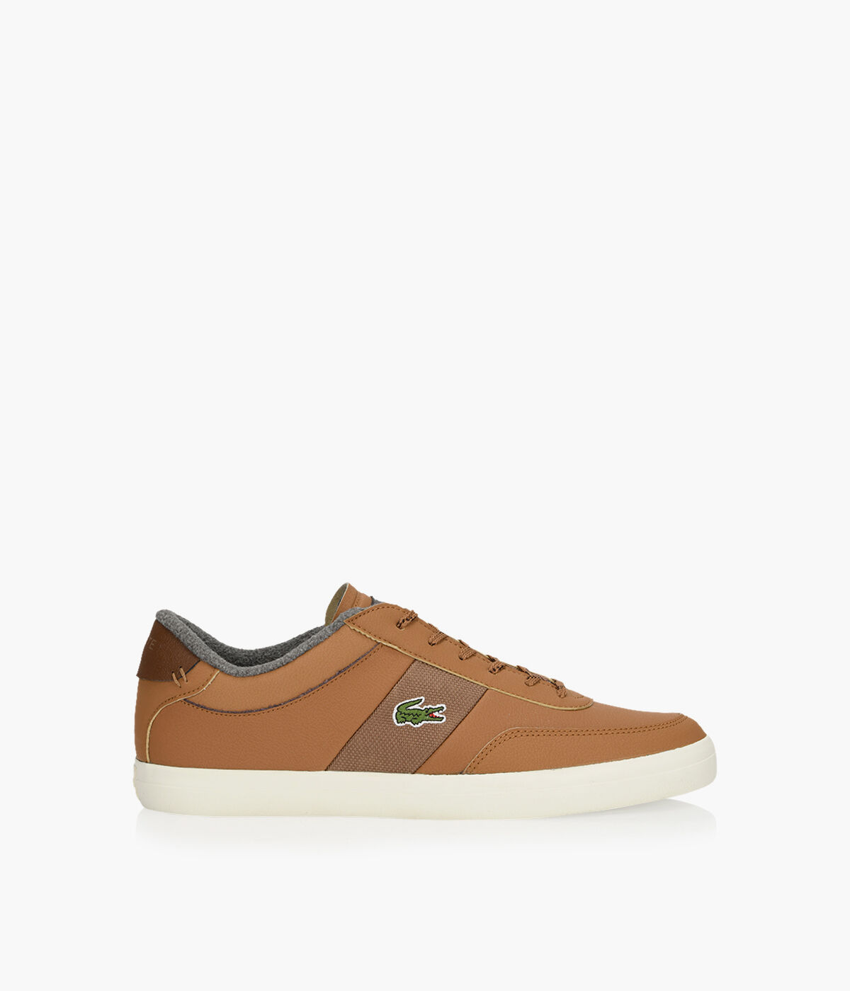 lacoste brown leather shoes