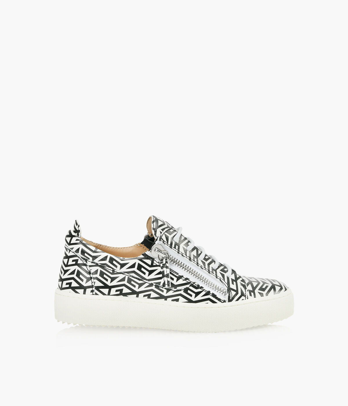 GIUSEPPE ZANOTTI GAIL MONOGRAM White Colour Leather Browns Shoes