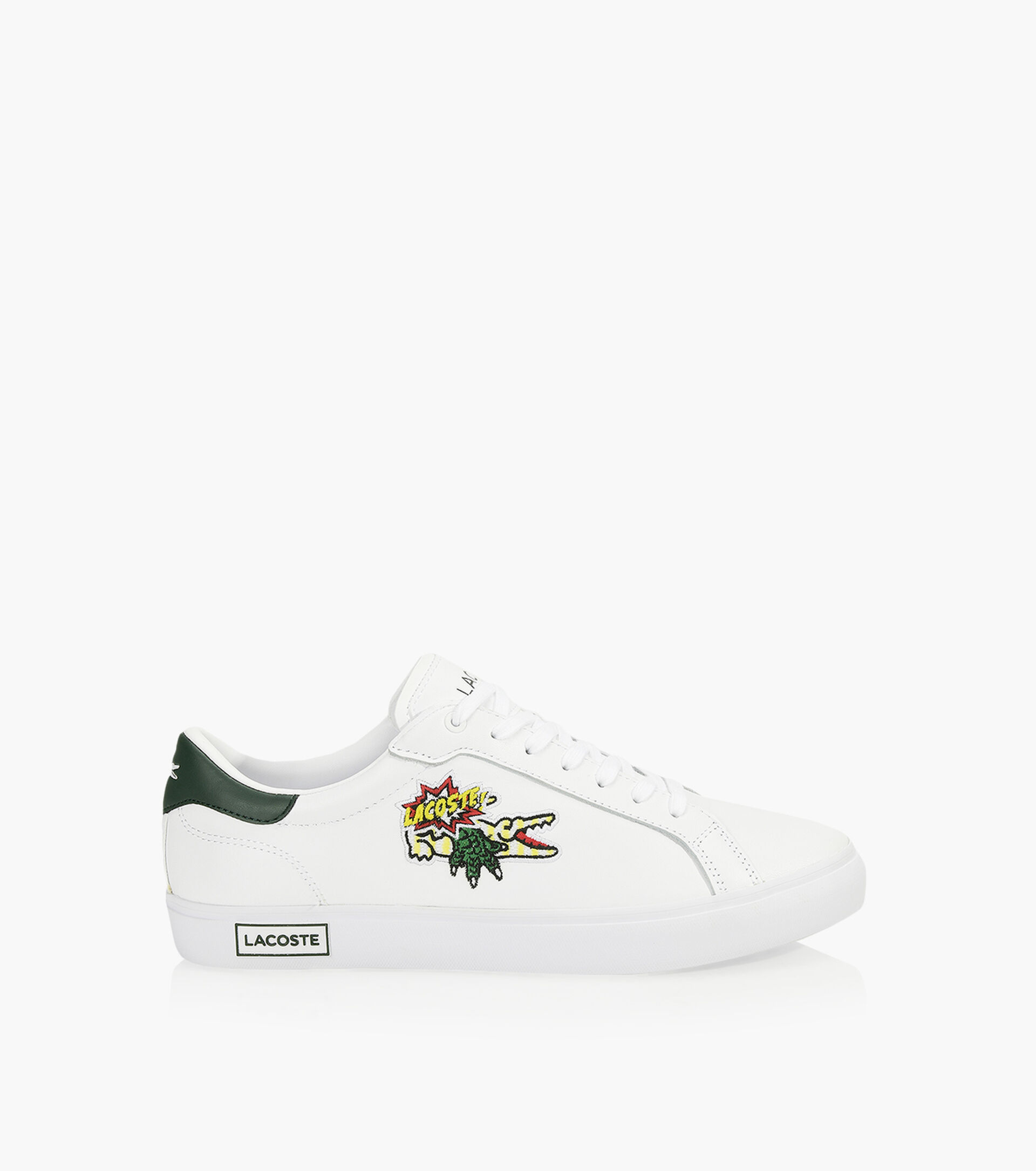 LACOSTE POWERCOURT 222 7 White Leather Browns Shoes