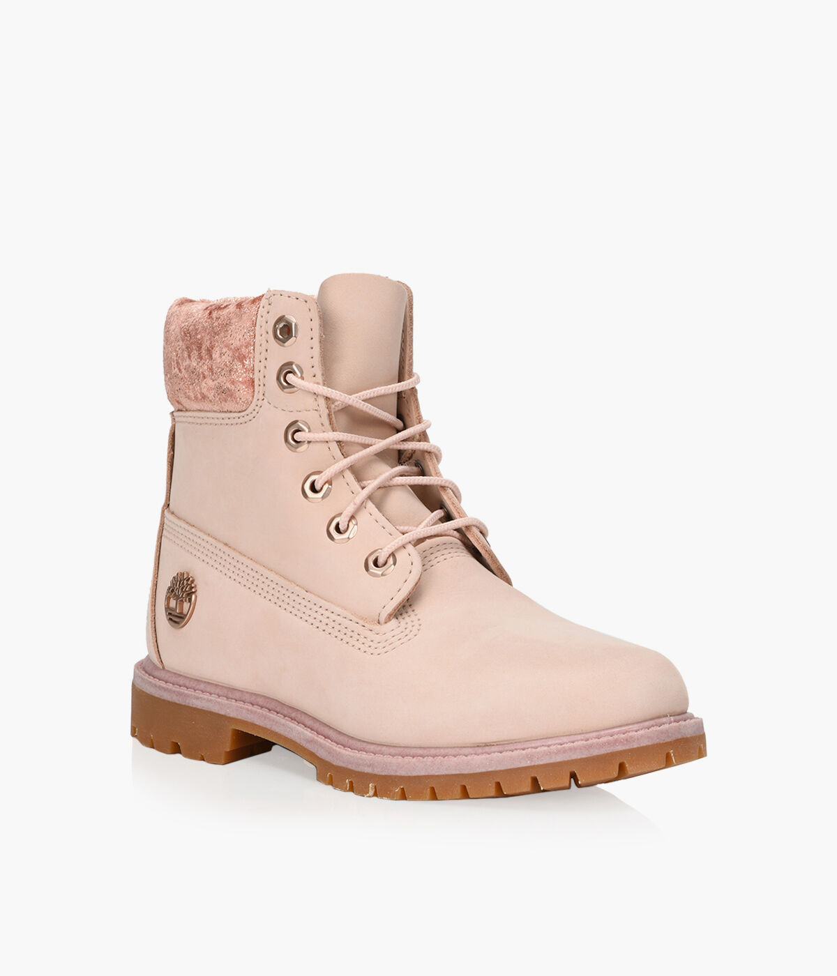 light pink nubuck timberlands