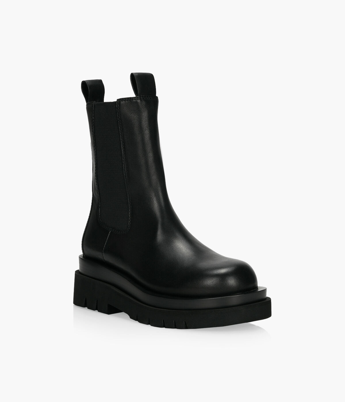 B2 KING WEST Black Leather Browns Shoes