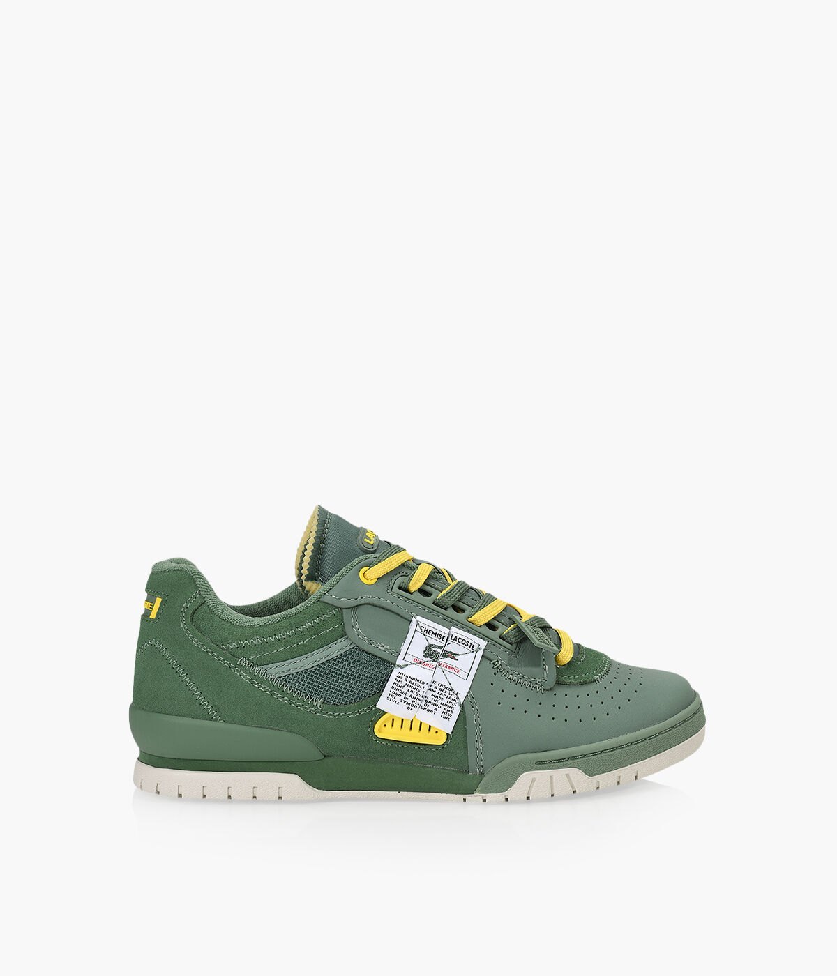 LACOSTE M89 Green Leather Browns Shoes