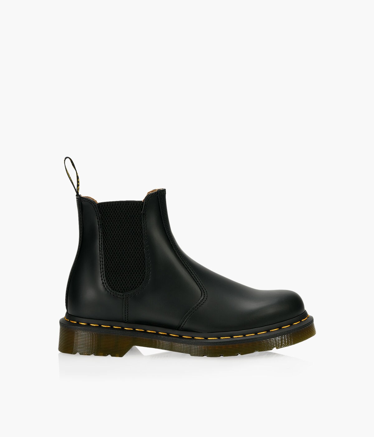 DR. MARTENS 2976 YELLOW STITCH CHELSEA Black Leather Browns Shoes