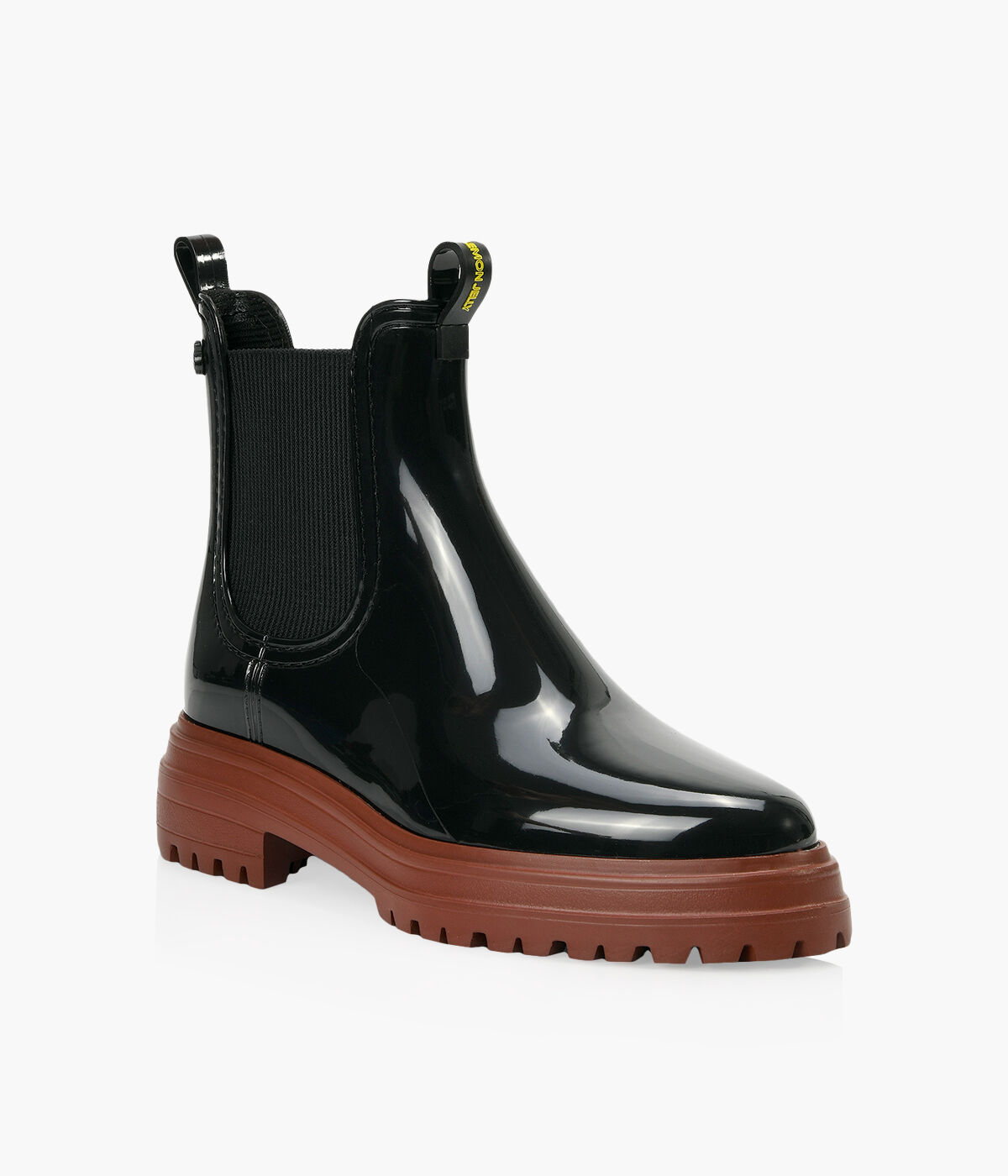 LEMON JELLY WALKER Black Rubber Browns Shoes