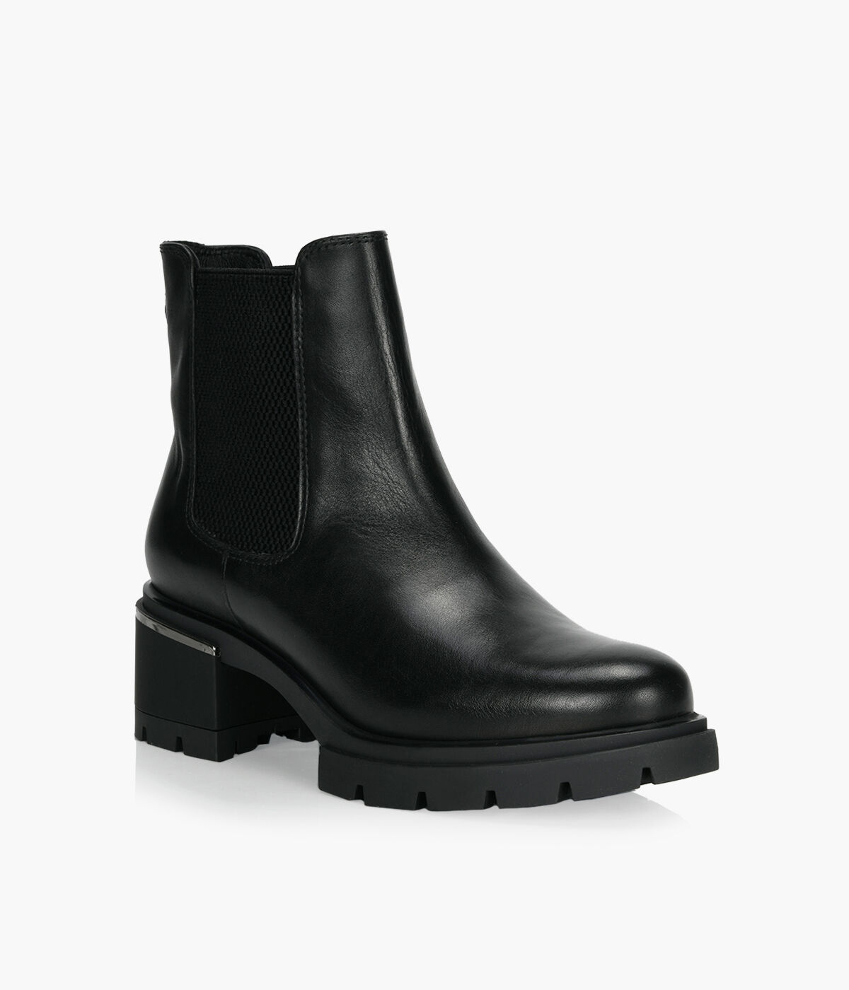 ARTICA LINDA Black Leather Browns Shoes