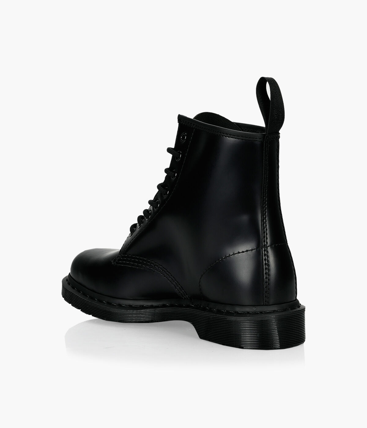 DR. MARTENS 1460 MONO LACE UP BOOTS Black Leather Browns Shoes