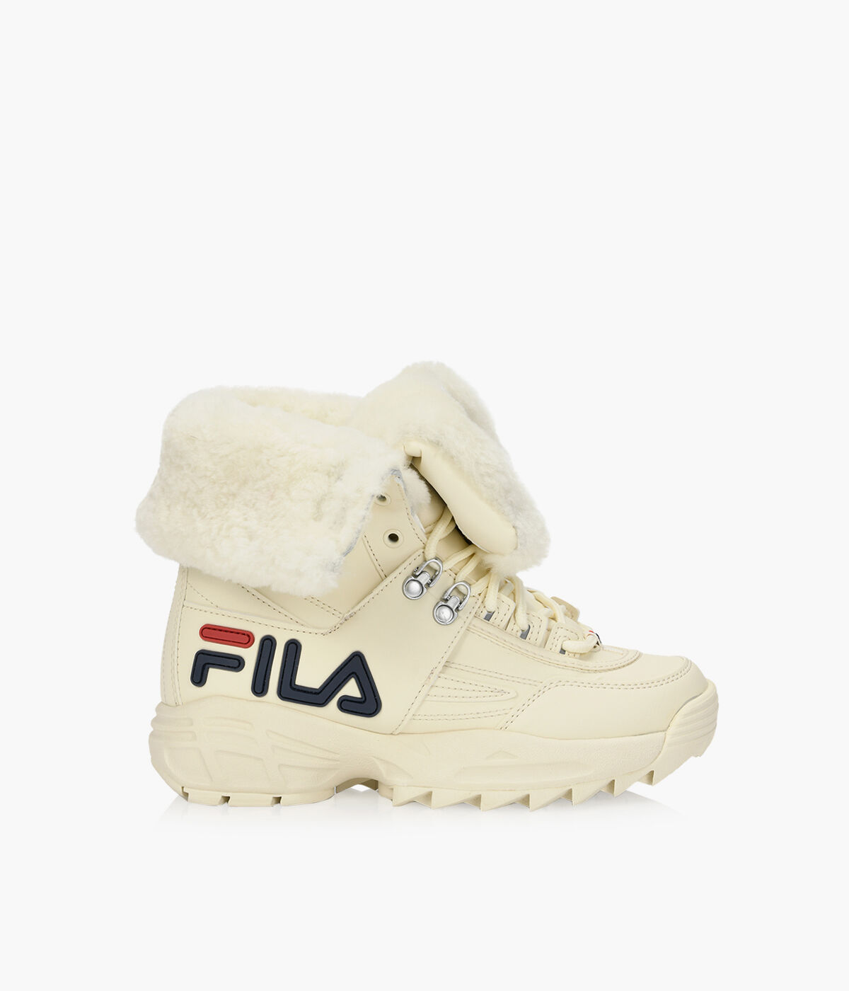 FILA DISRUPTOR BOOT Beige Leather Browns Shoes