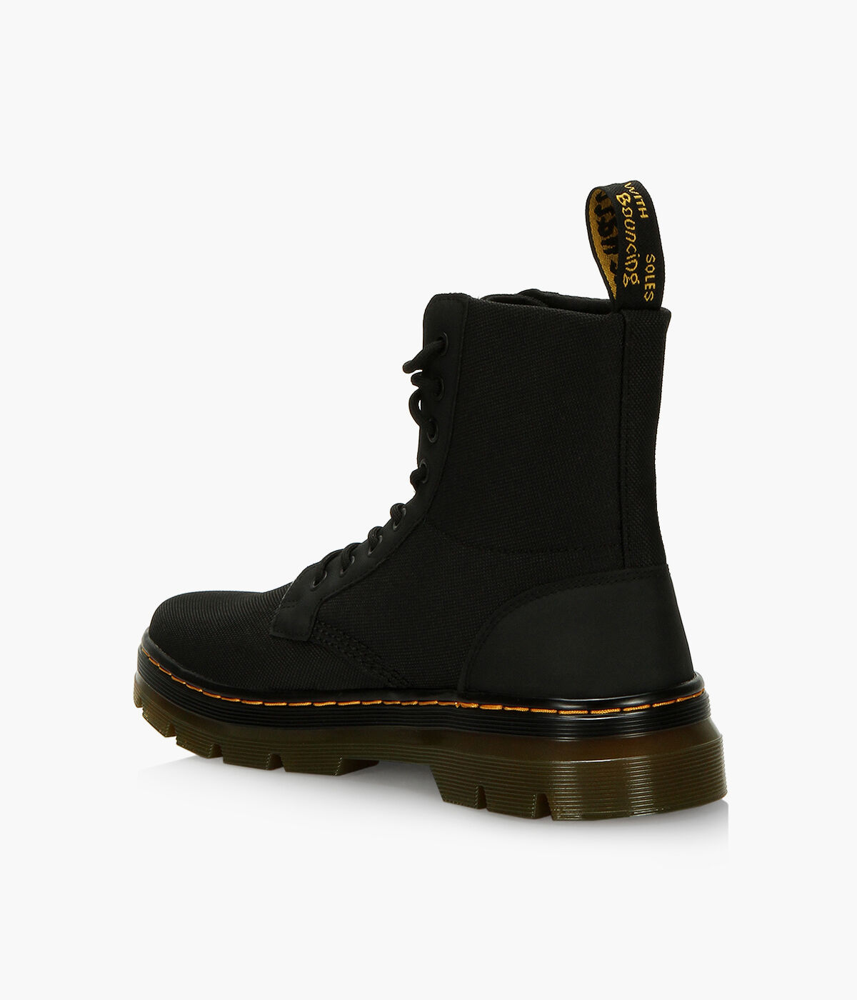 DR. MARTENS COMBS POLY CASUAL BOOTS Black Fabric Browns Shoes