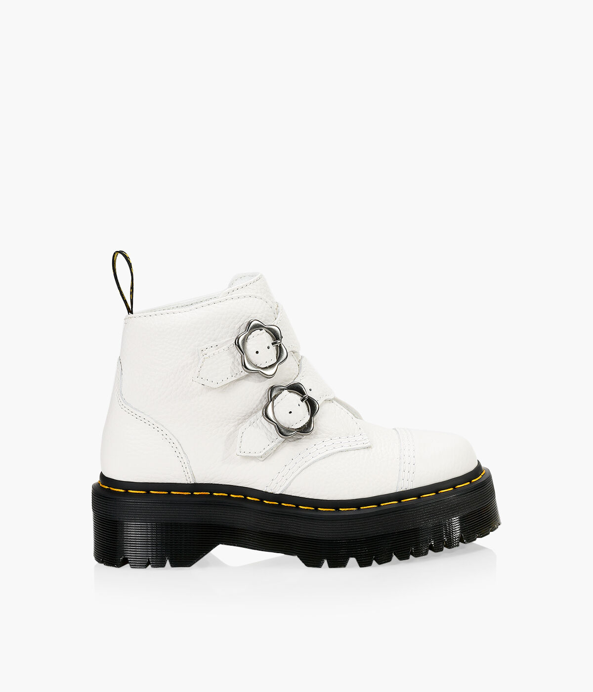 DR. MARTENS DEVON FLOWER Cuir Browns Shoes