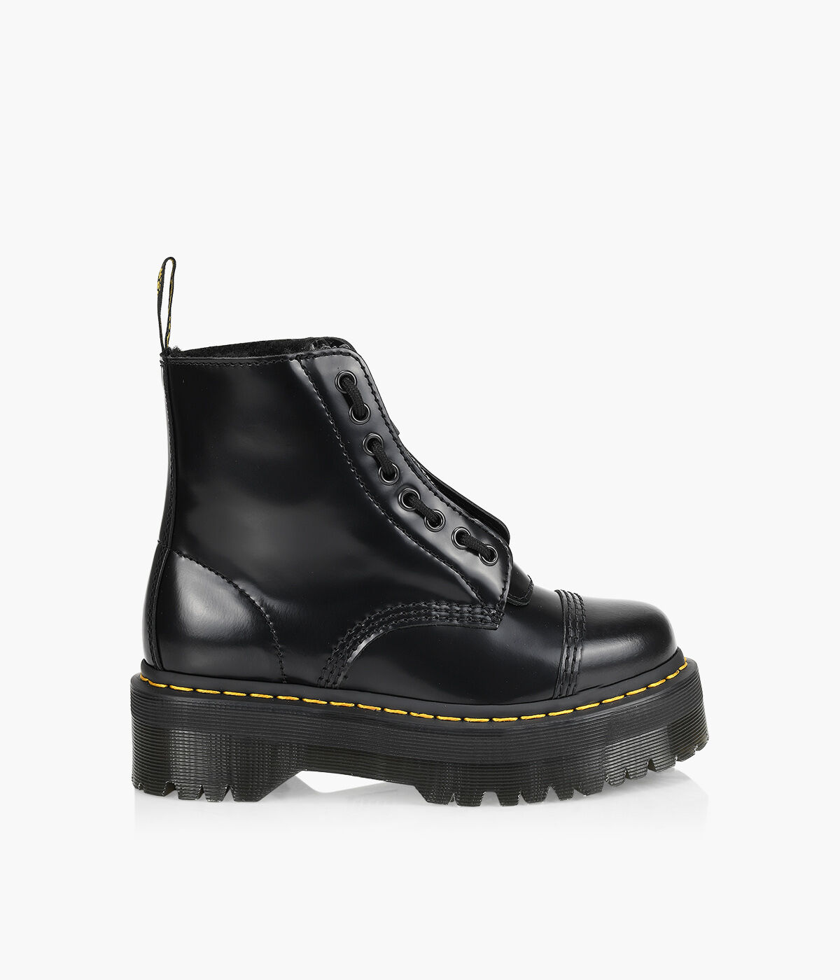 DR. MARTENS SINCLAIR FURLINED Black Leather Browns Shoes