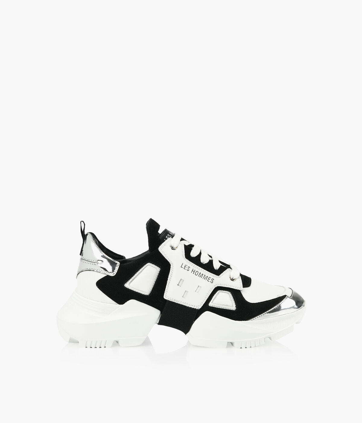 LES HOMMES 2436166 White Leather Browns Shoes