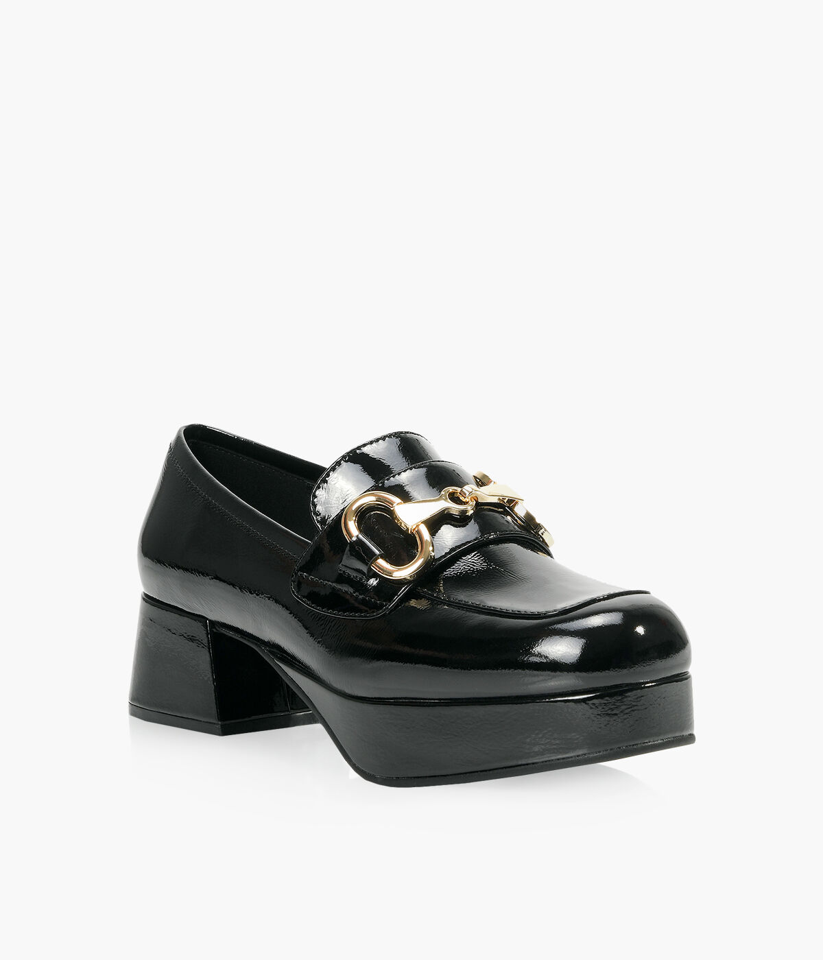 JEFFREY CAMPBELL STUDENT 2 Black Patent Leather Browns Shoes