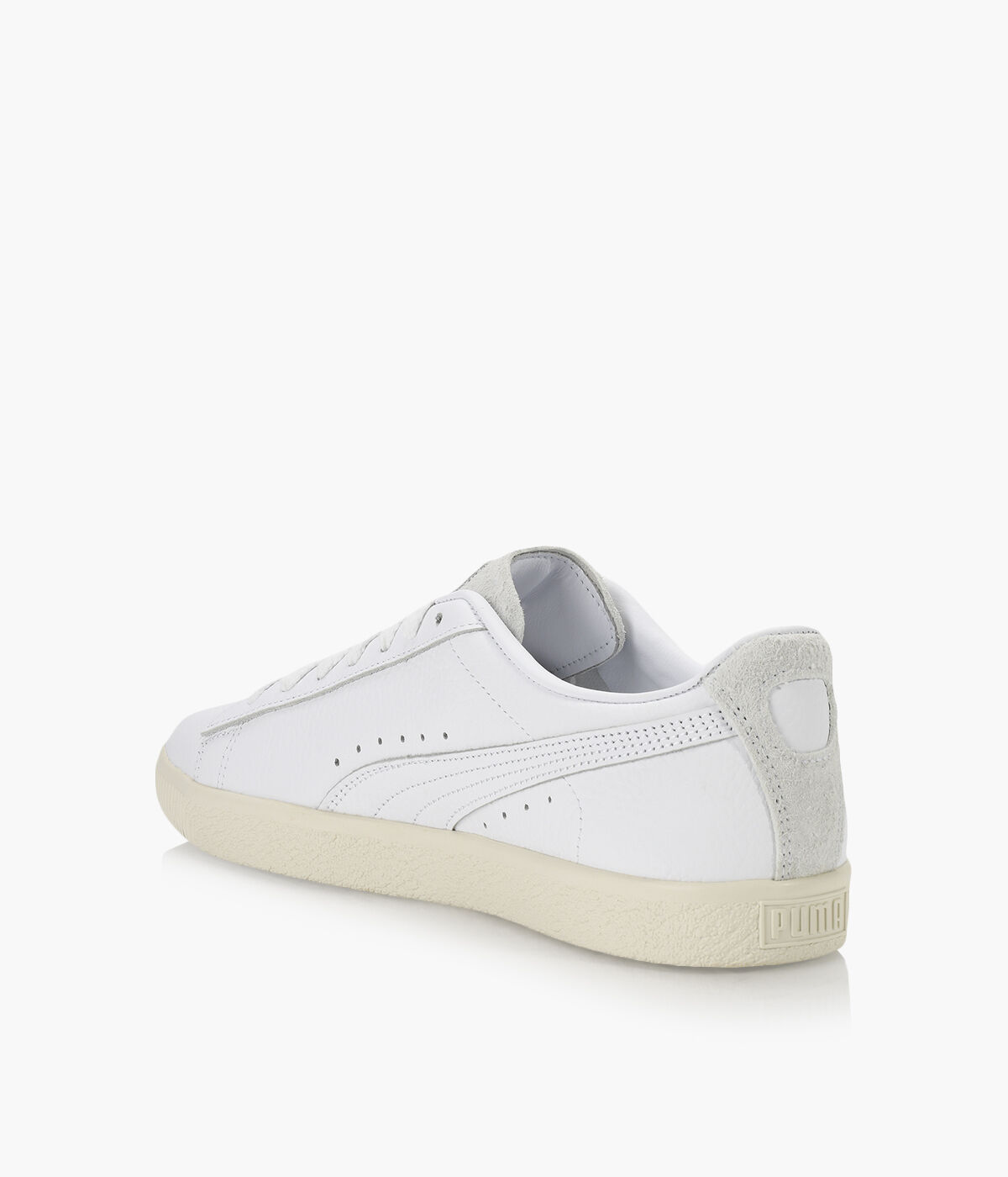 PUMA CLYDE PREMIUM White Patent Leather Browns Shoes