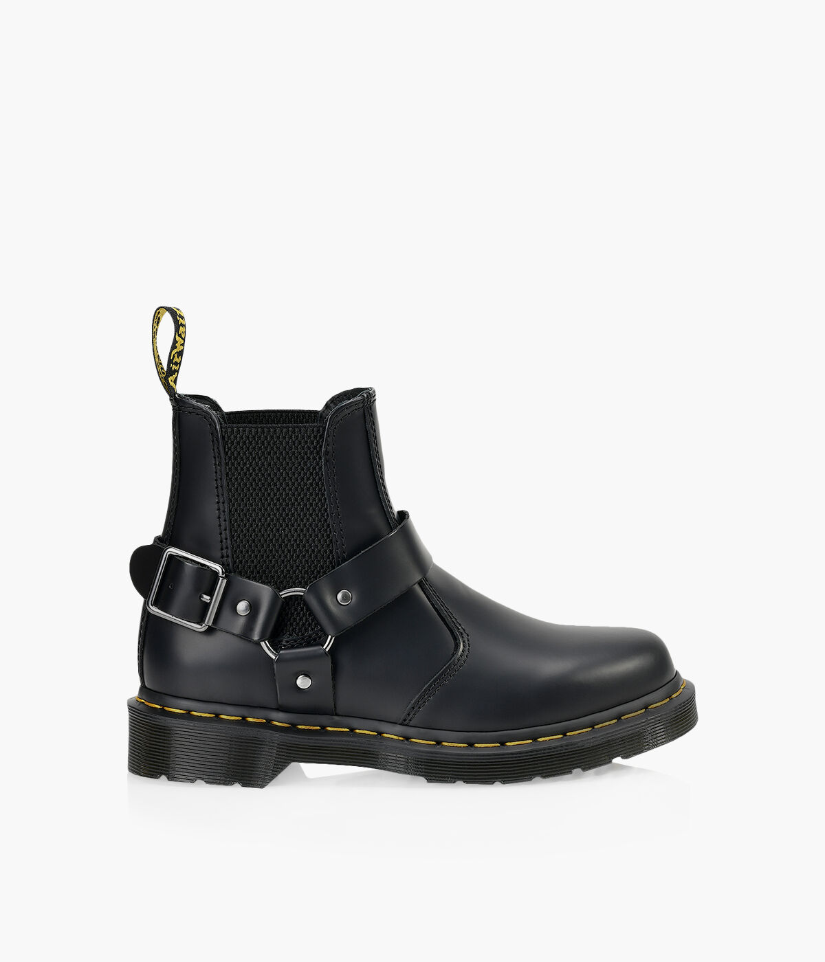 DR. MARTENS WINCOX Black Leather Browns Shoes
