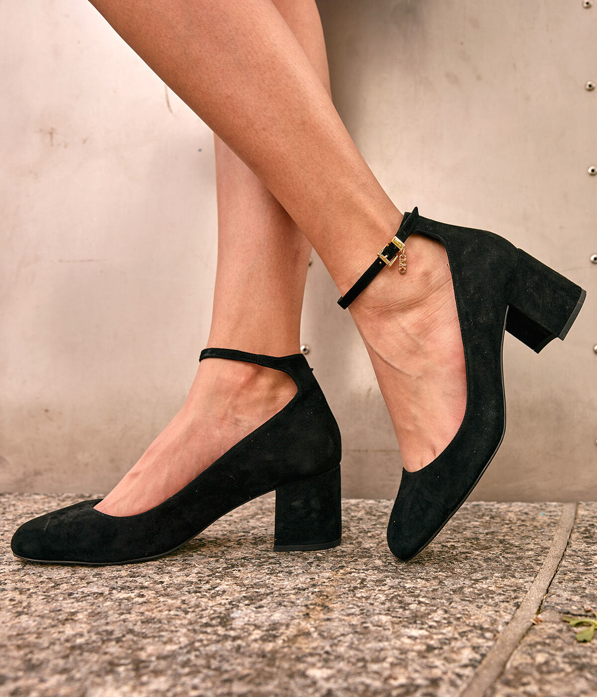 MICHAEL MICHAEL KORS PERLA PUMP Black Suede Browns Shoes