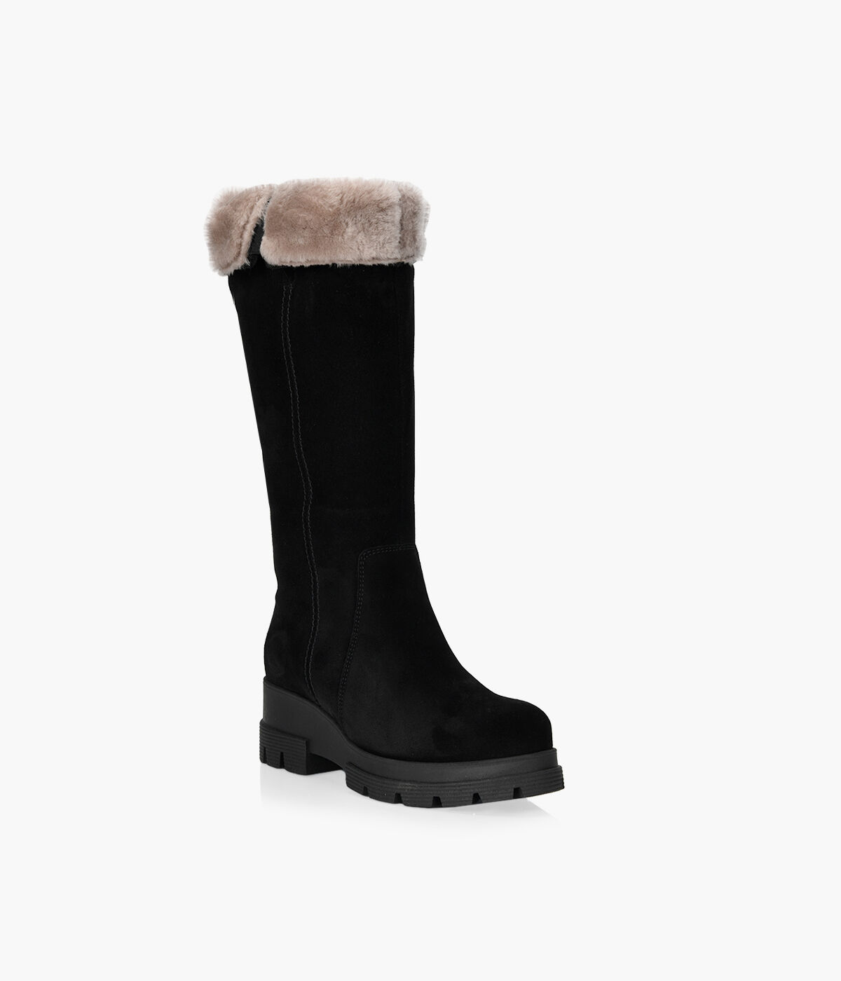 Black suede winter boots sales