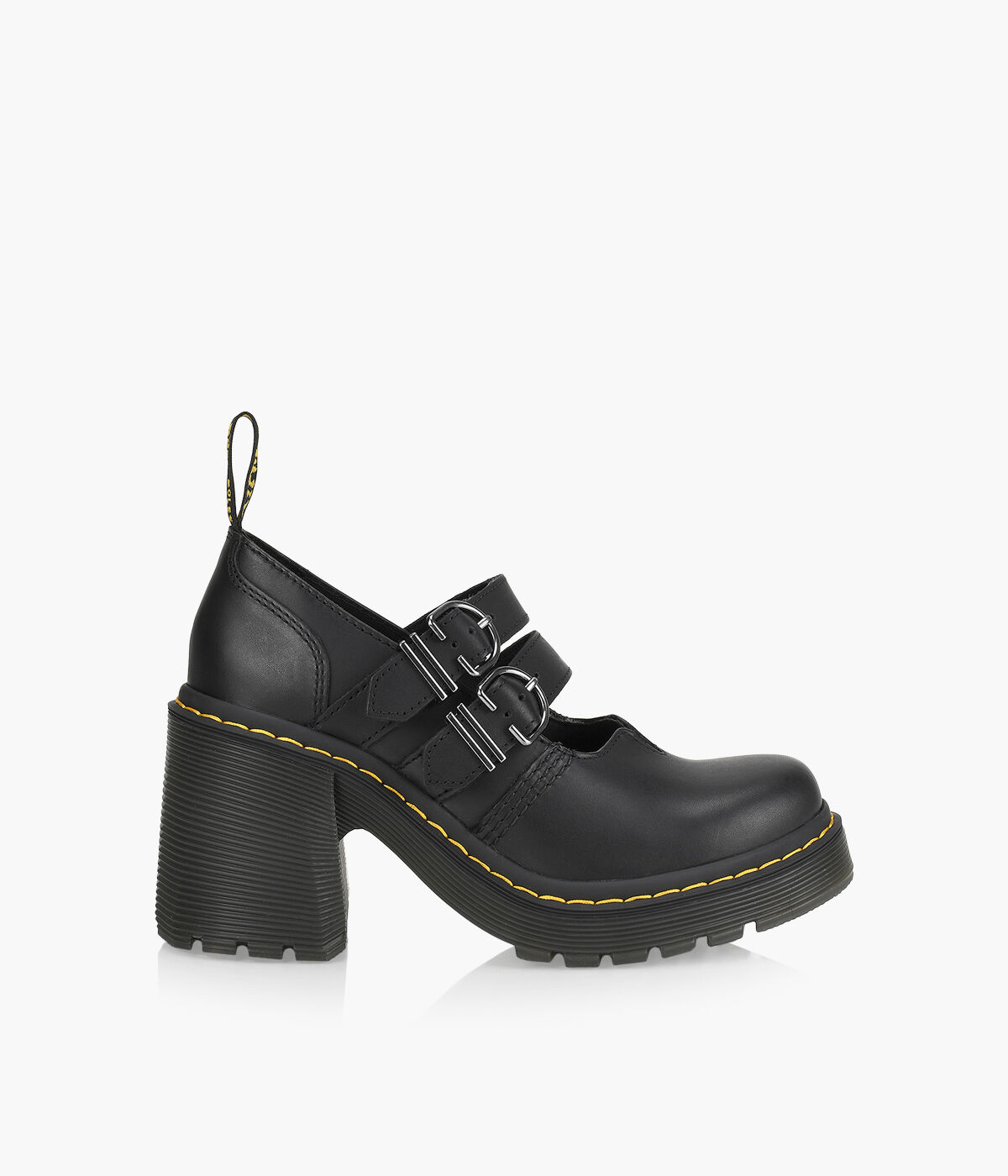 DR. MARTENS EVIEE SENDAL Black Leather Browns Shoes