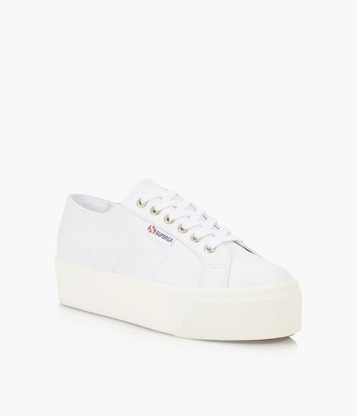 SUPERGA 2790 NAPPA White Browns Shoes