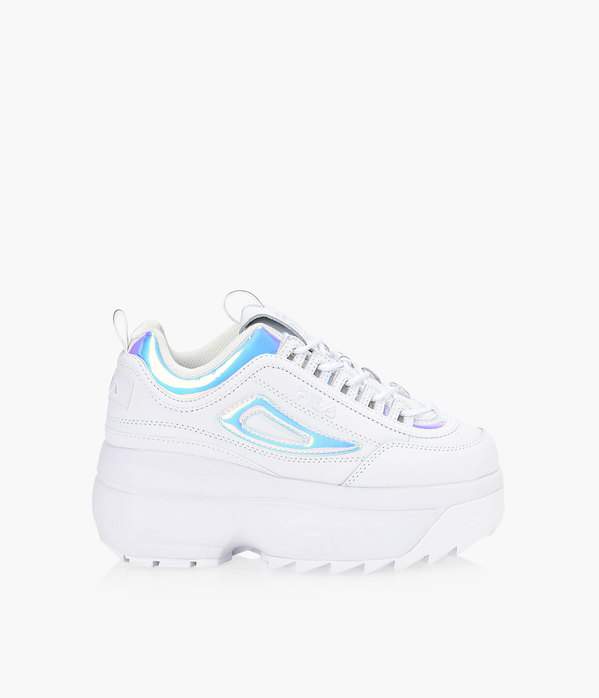 FILA DISRUPTOR 2 WEDGE IRIDESCENT White Leather Browns Shoes