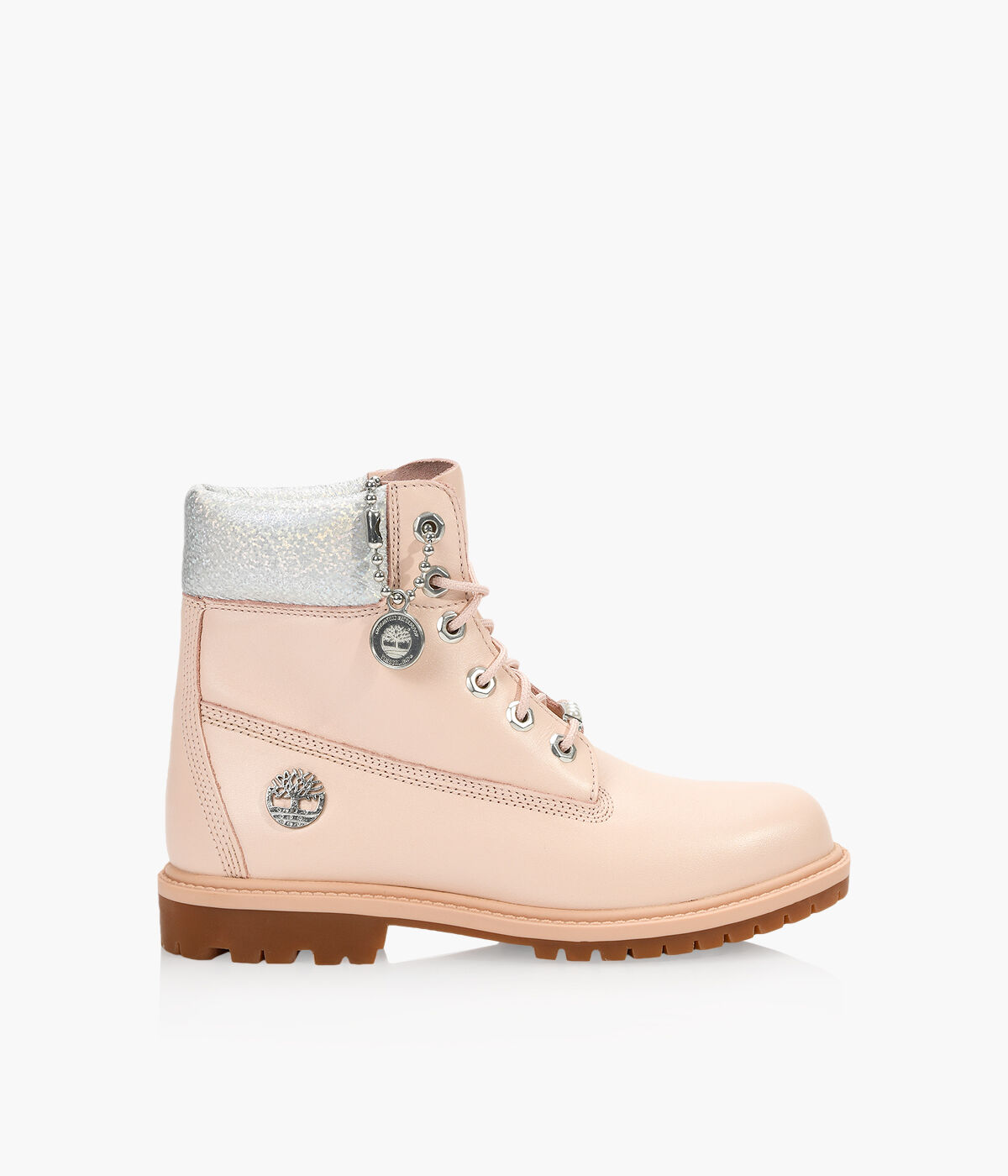 TIMBERLAND 6 INCH PREMIUM WATERPROOF BOOT Pink Leather Browns