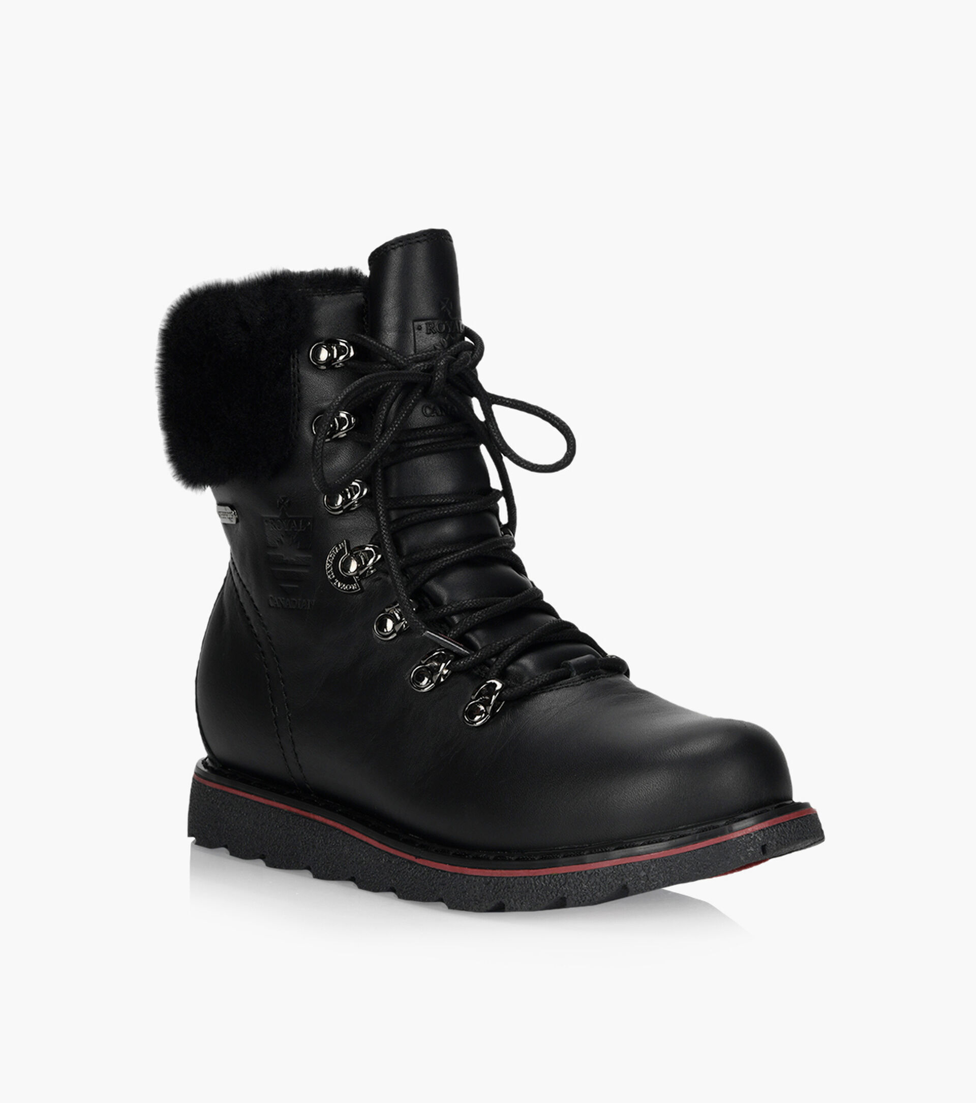 ROYAL CANADIAN CAMBRIDGE Black Leather Browns Shoes