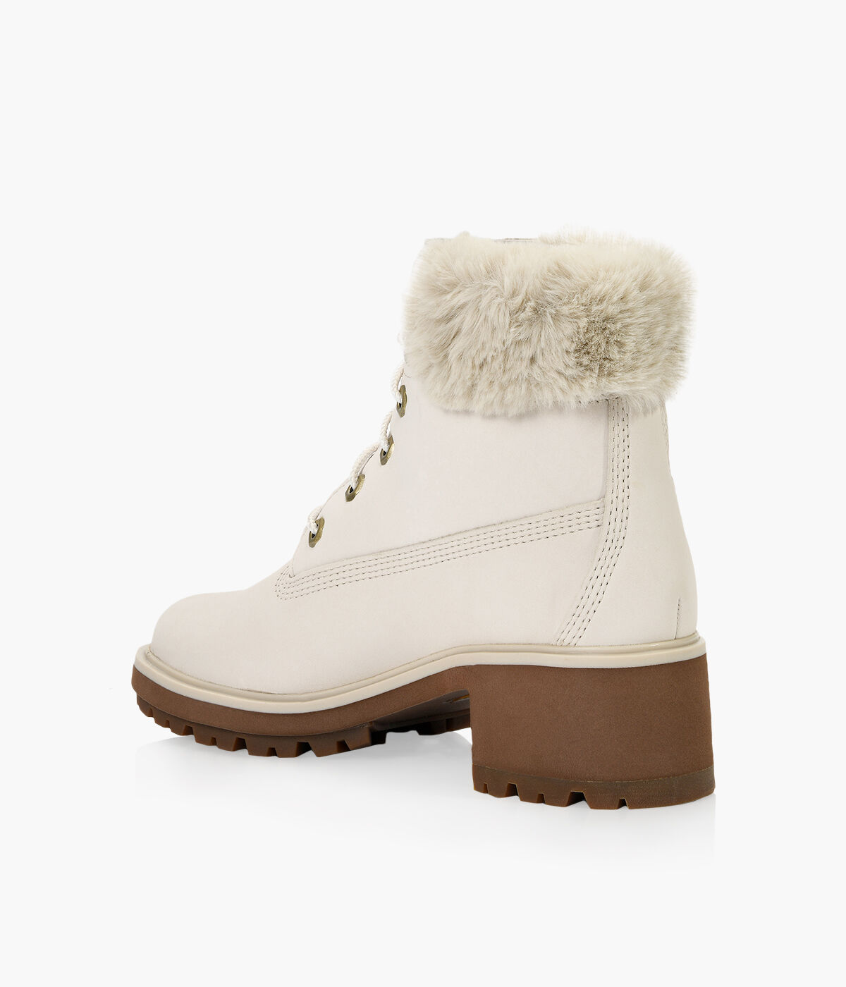 TIMBERLAND KINSLEY 6 INCH BOOT WITH FUR White Nubuck Browns Shoes