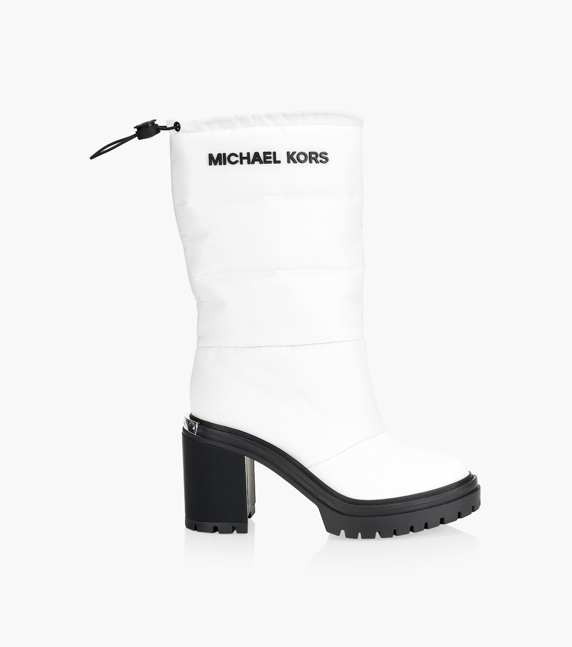 MICHAEL MICHAEL KORS HOLT QUILTED BOOT - White Nylon | Browns Shoes