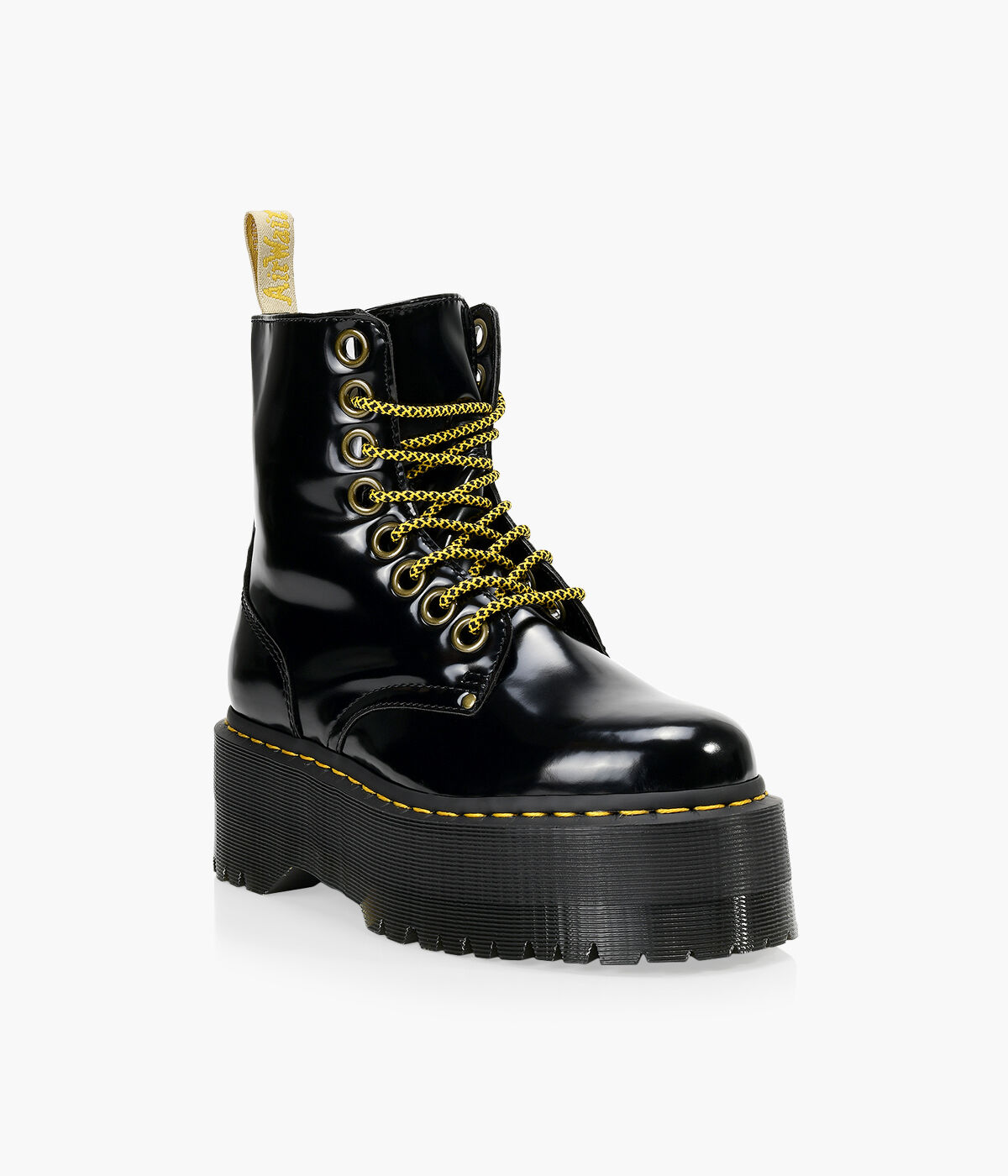 DR. MARTENS VEGAN JADON MAX Black Faux Leather Browns Shoes