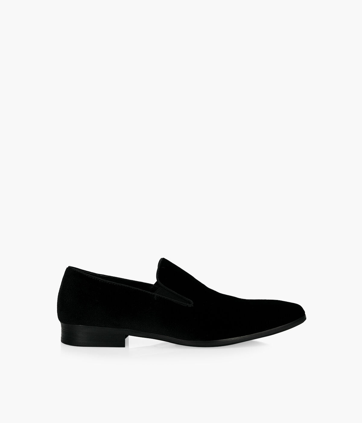 Black velvet top dress shoes