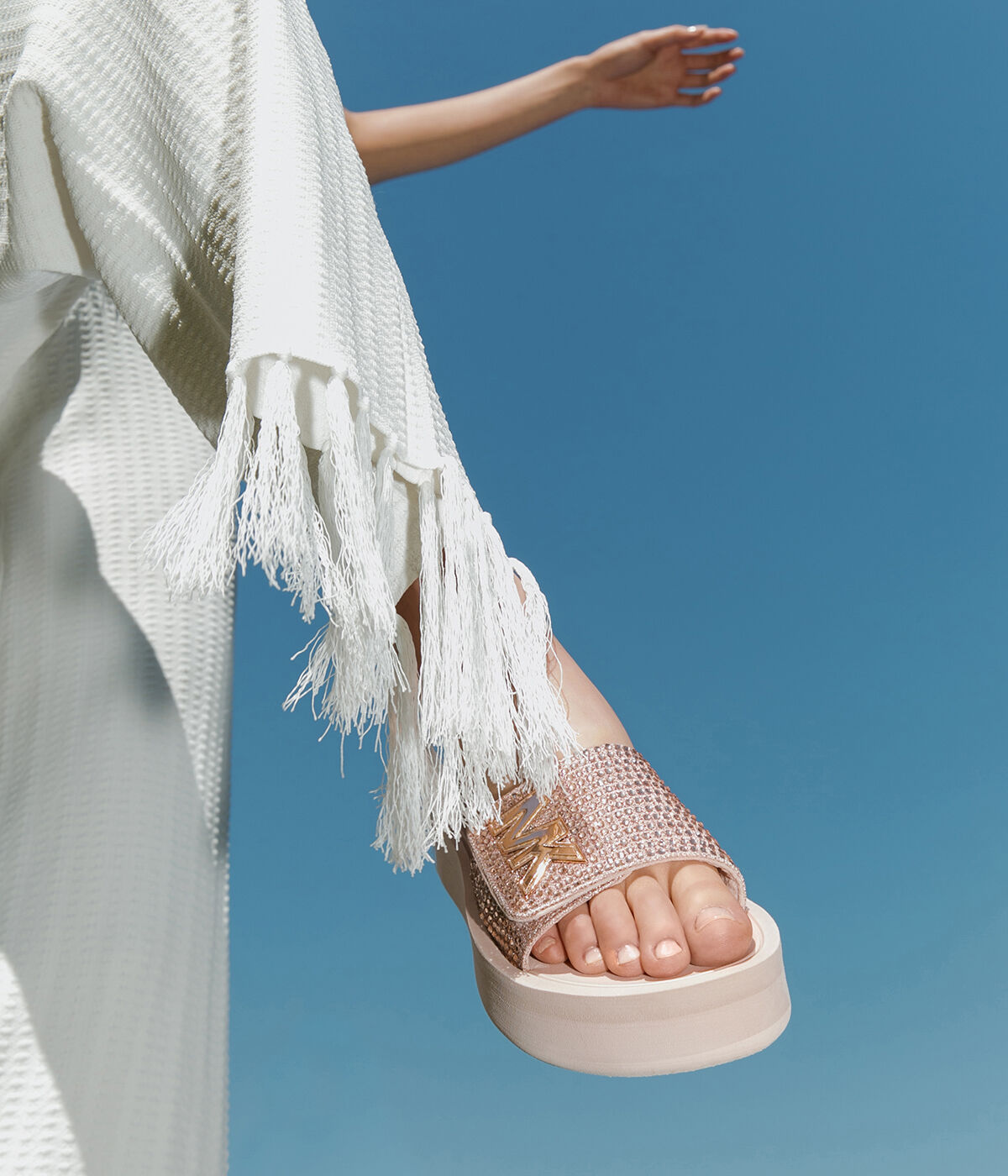 michael kors platform slides