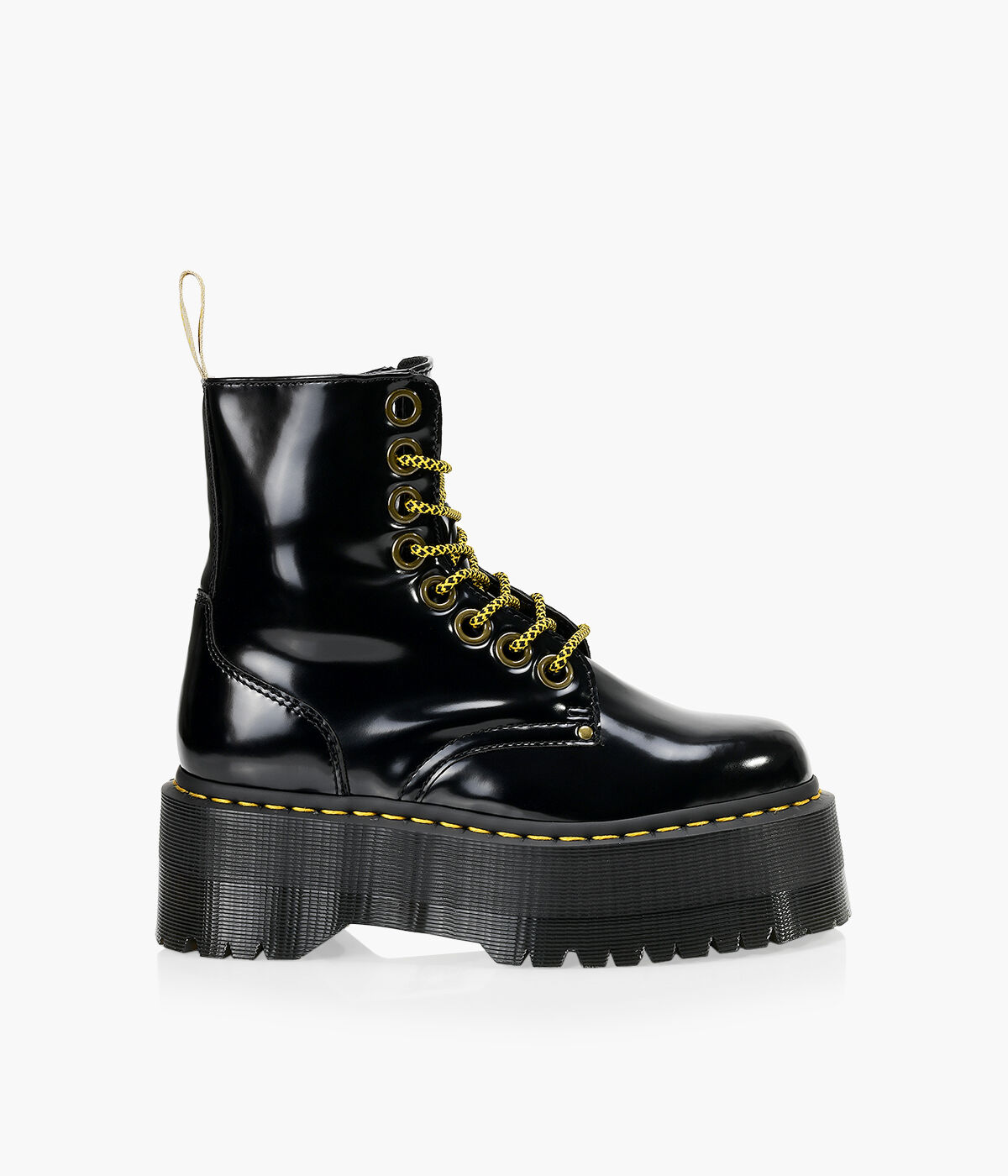 DR. MARTENS VEGAN JADON MAX Black Faux Leather Browns Shoes