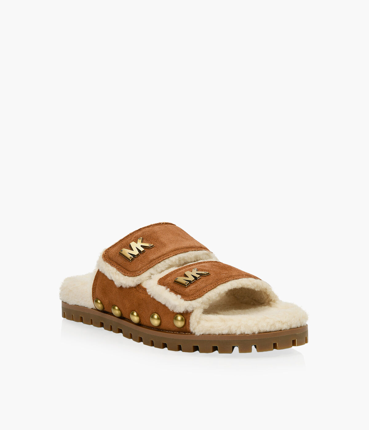 MICHAEL MICHAEL KORS STARK SLIDE Tan Suede Browns Shoes