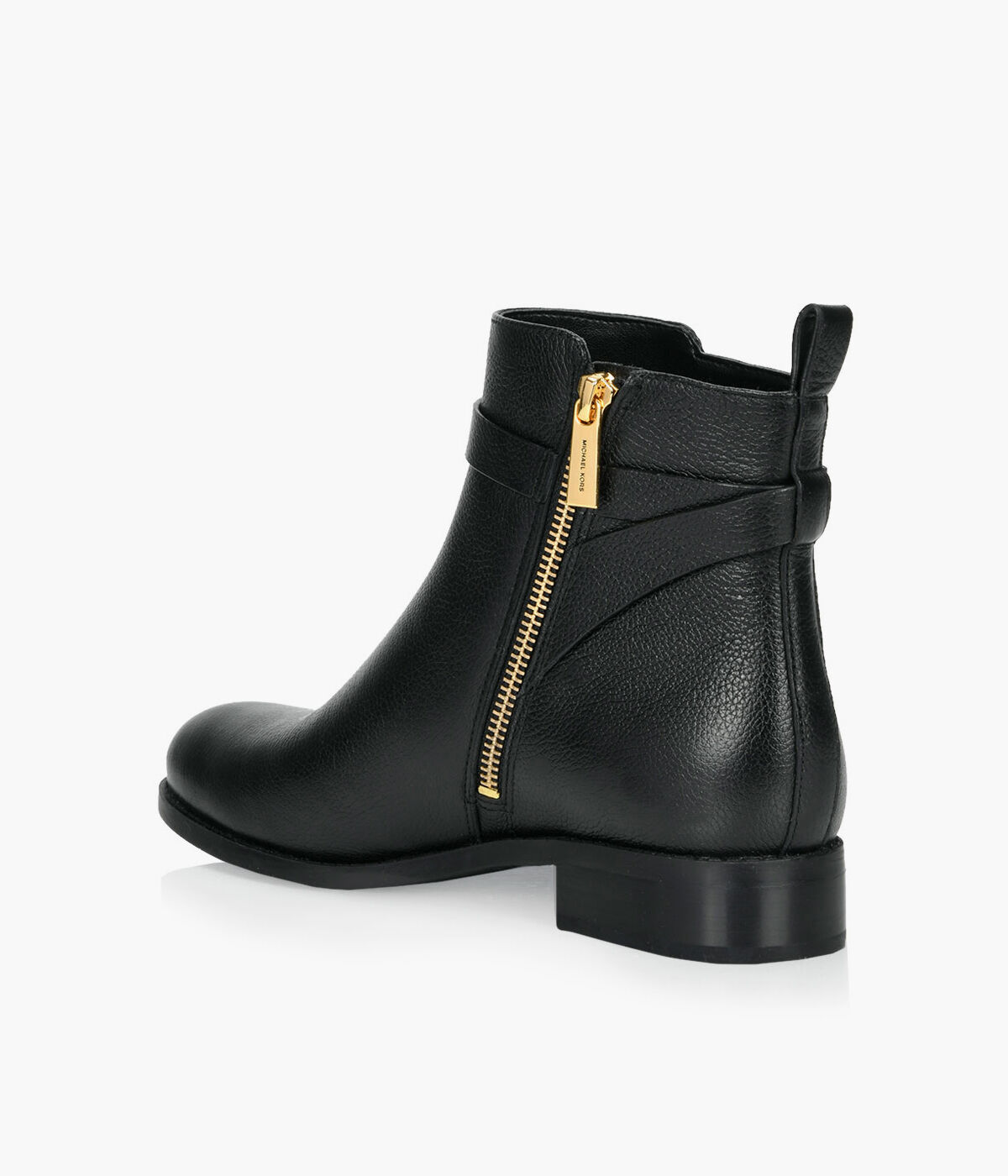 MICHAEL MICHAEL KORS FANNING FLAT BOOTIE Black Leather Browns