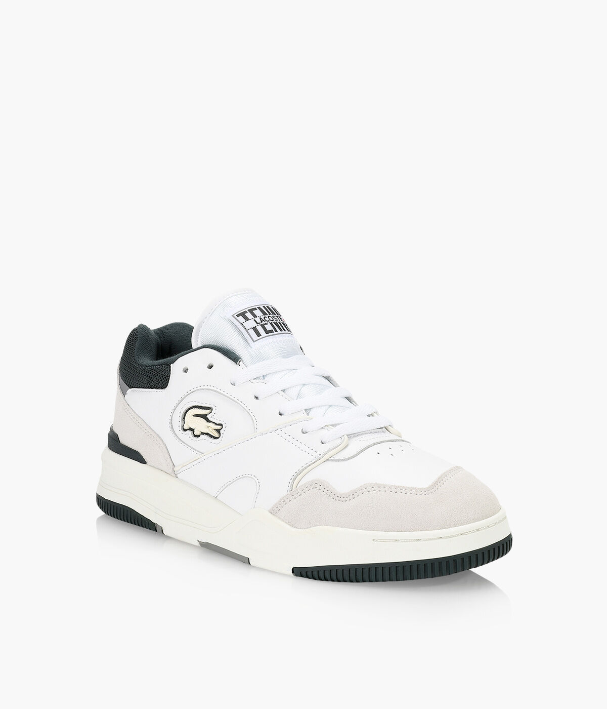 LACOSTE LINESHOT White Leather Browns Shoes