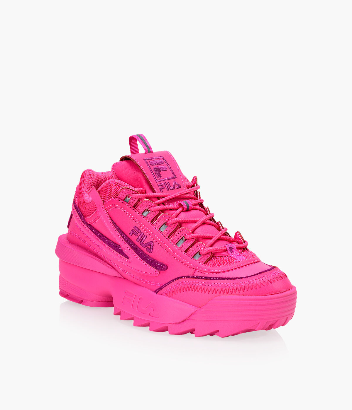 Neon pink fila disruptor on sale