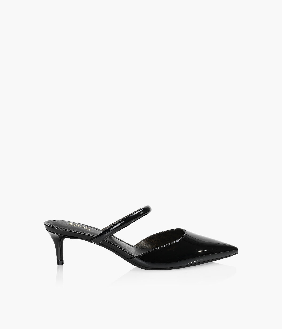 MICHAEL MICHAEL KORS JESSA MULE KITTEN Black Patent Leather
