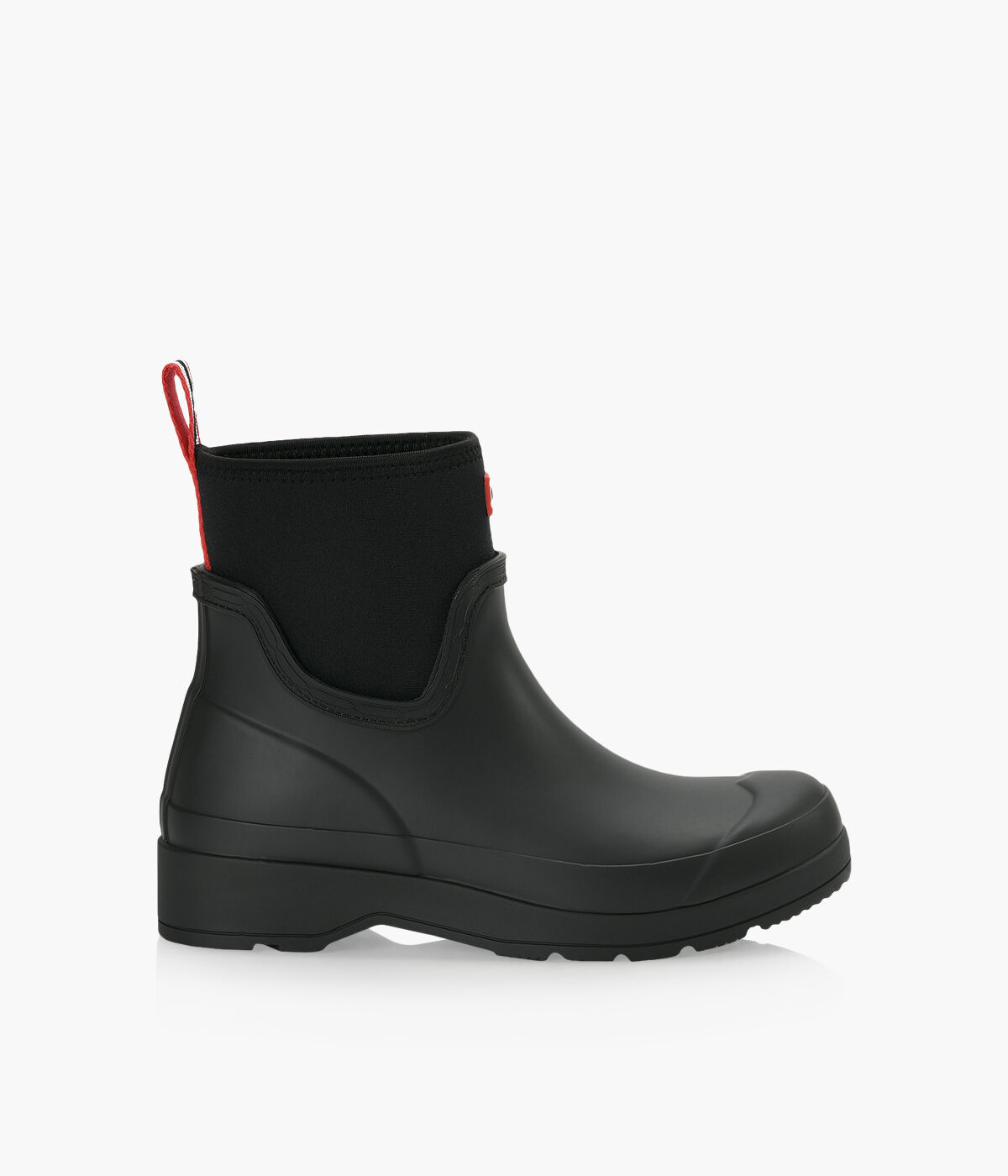HUNTER PLAY SHORT NEOPRENE RAIN BOOTS Black Rubber Browns Shoes