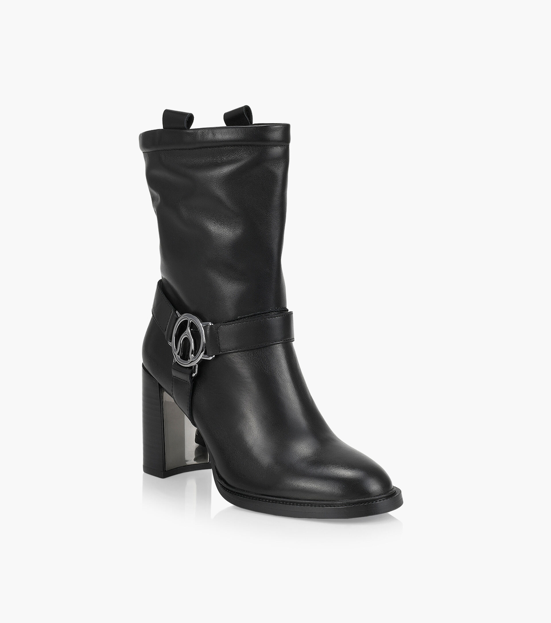 WISHBONE JOAN Black Leather Browns Shoes