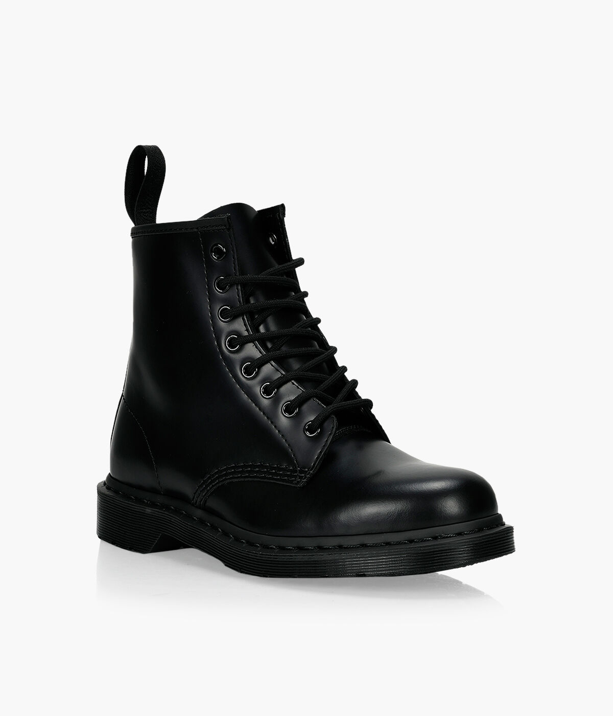 DR. MARTENS 1460 MONO LACE UP BOOTS Black Leather Browns Shoes