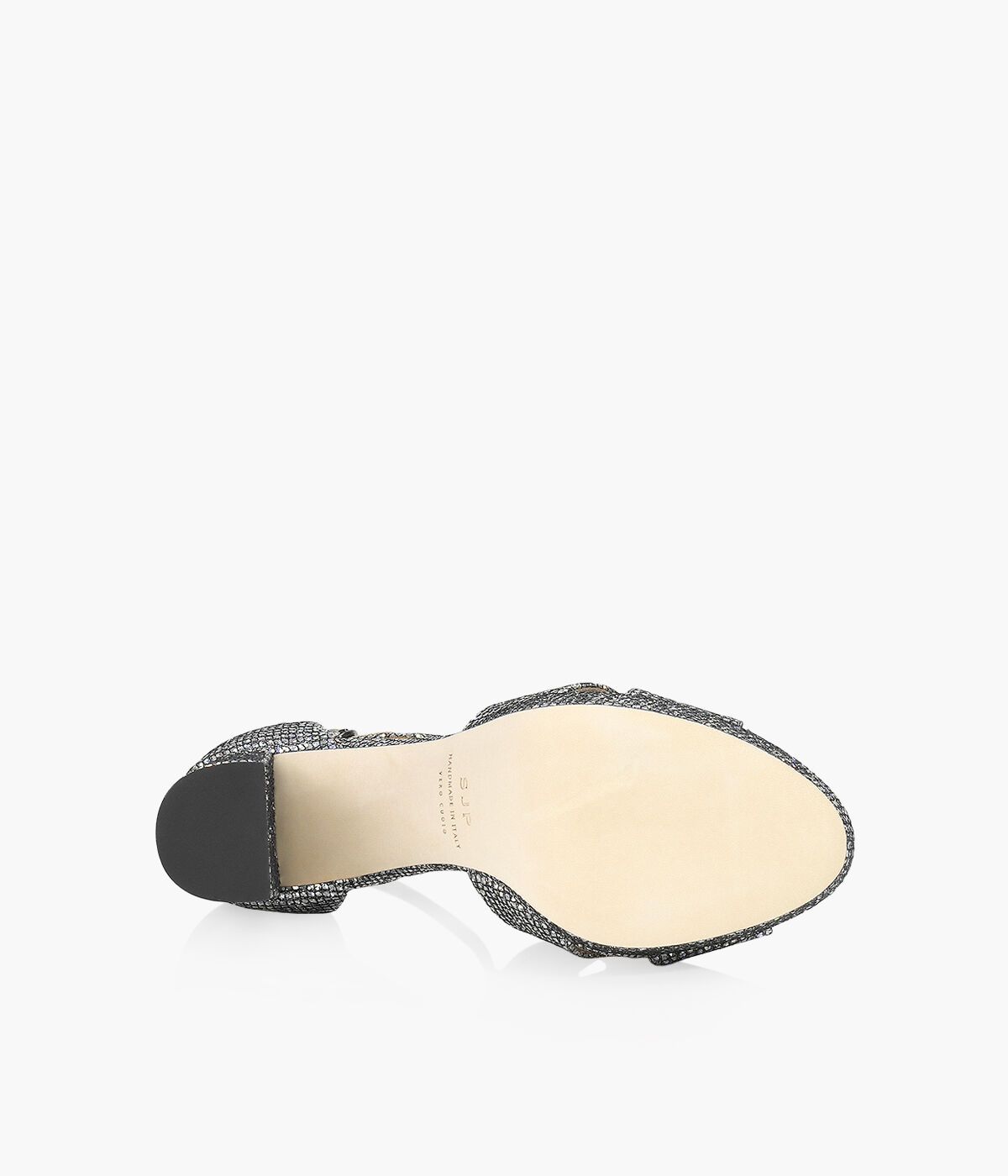 SJP GINGER Silver Fabric Browns Shoes