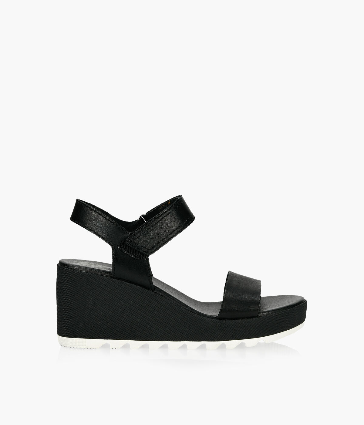 Sorel black wedge sandals online