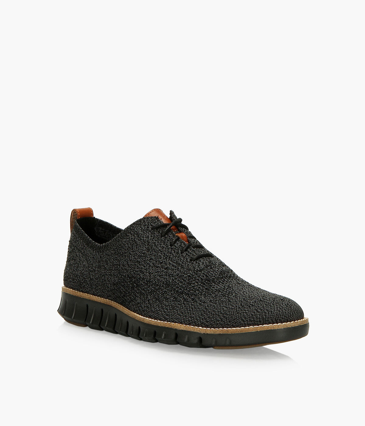 COLE HAAN ZEROGRAND STICH OXFORD Black Fabric Browns Shoes