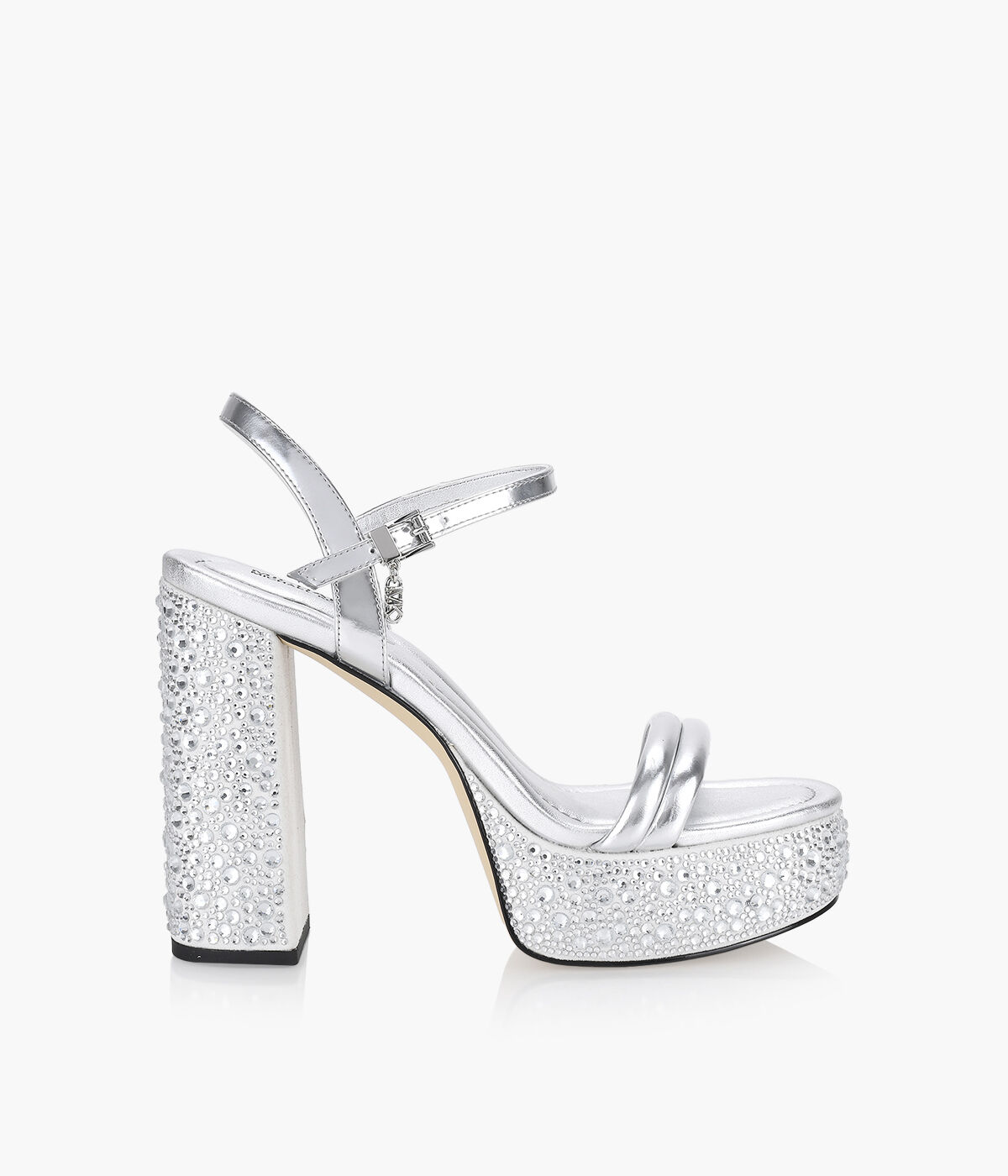MICHAEL MICHAEL KORS LACI PLATFORM SANDAL Silver Leather