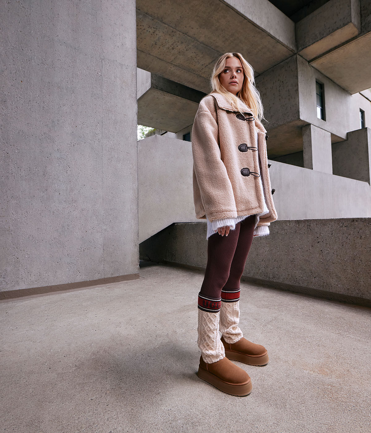 UGG CLASSIC SWEATER LETTER Tan Browns Shoes