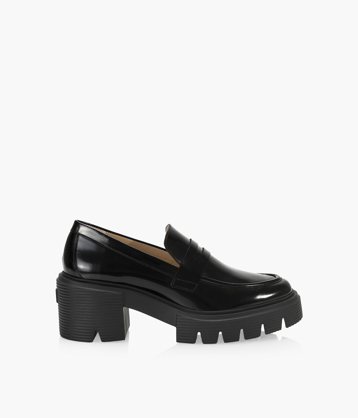 STUART WEITZMAN SOHO LOAFER Black Leather Browns Shoes
