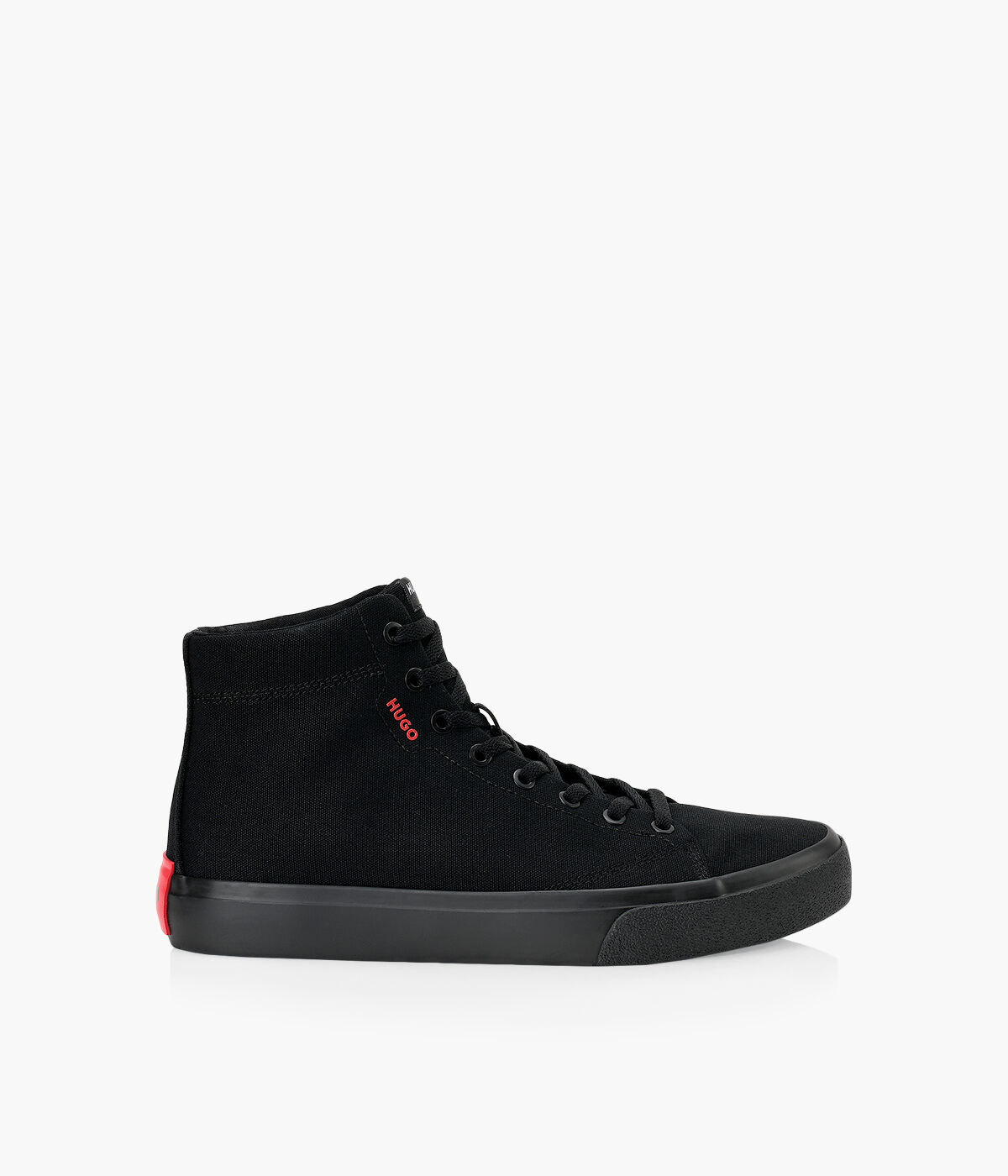 HUGO DYER HI TOP Black Canvas Browns Shoes