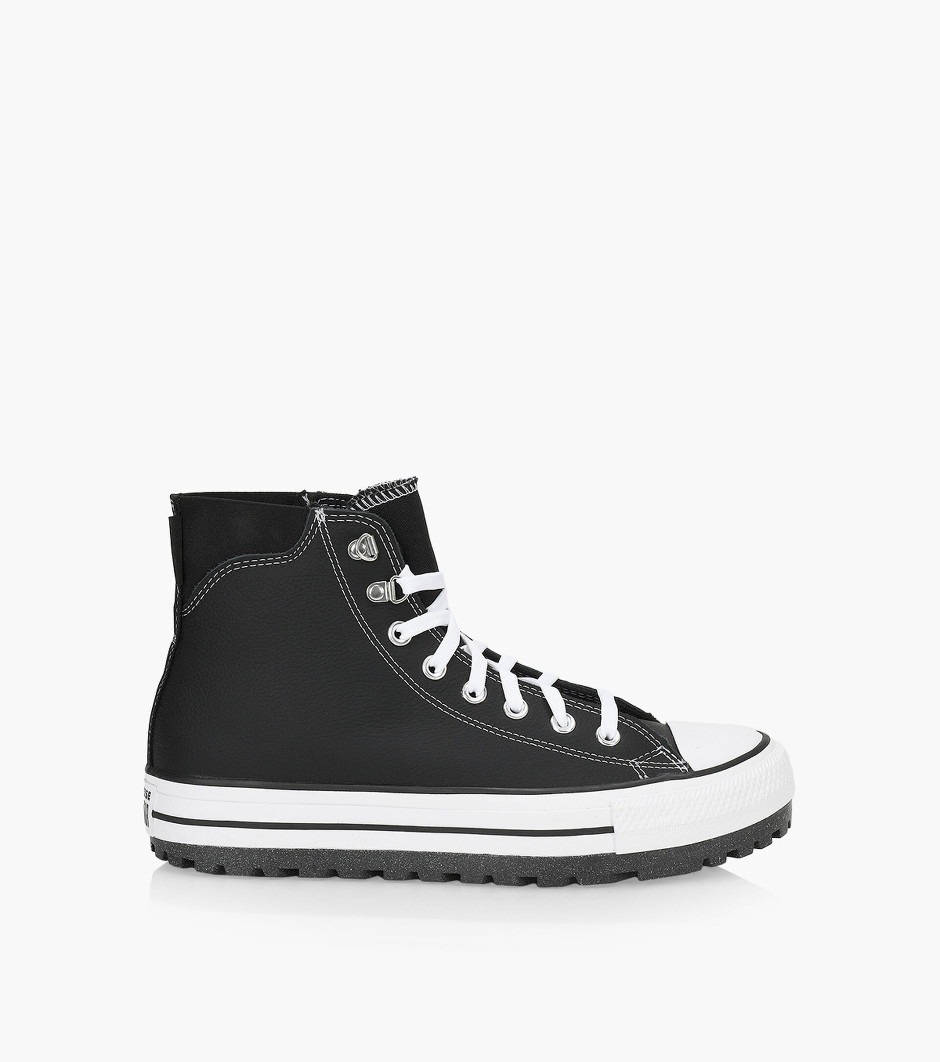 converse chuck taylor all star noir monochrome cuir hi
