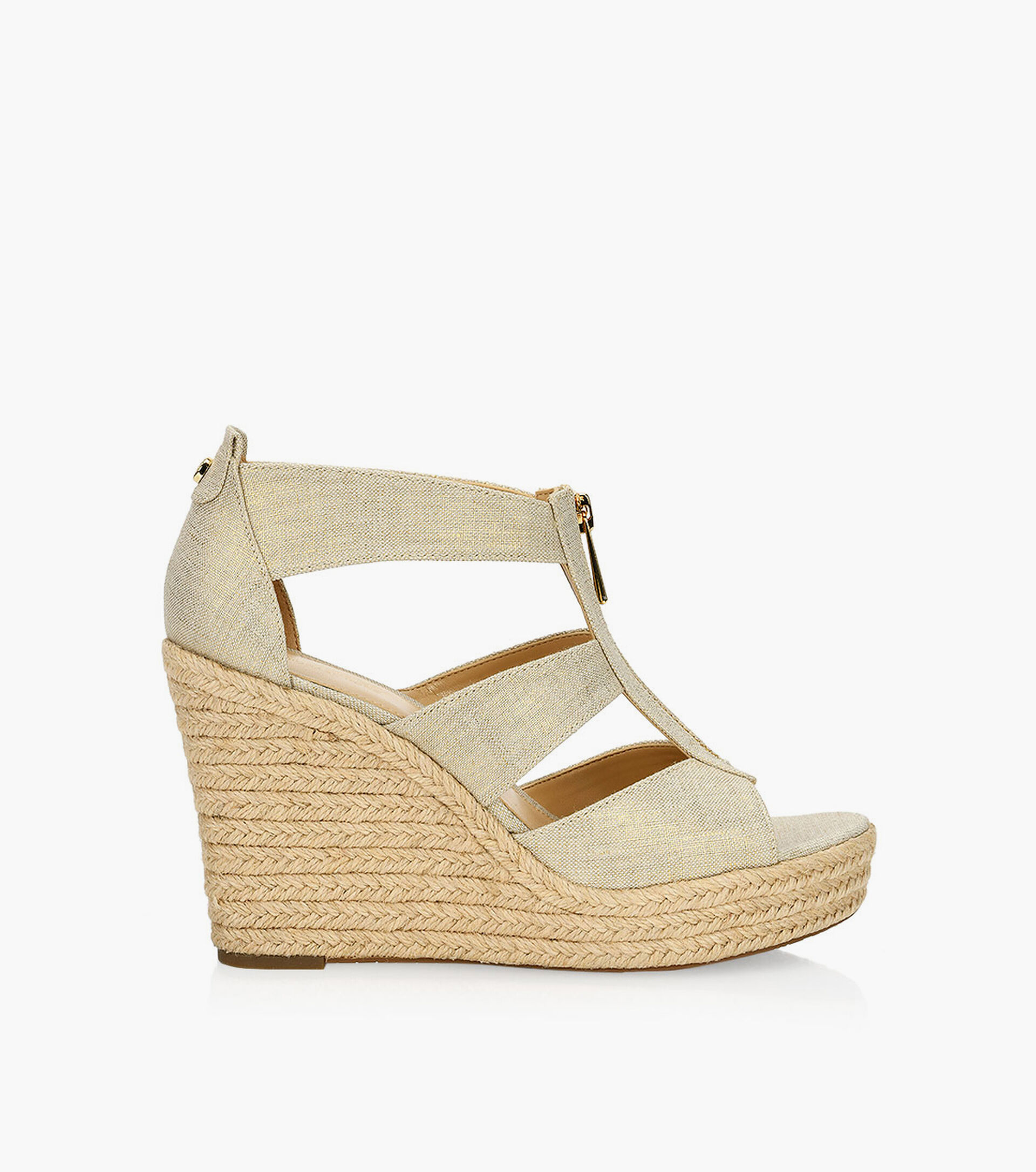 Michael Michael Kors Damita Wedge Gold Fabric Browns Shoes